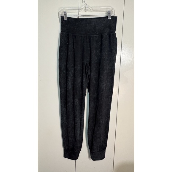 Athleta Women Salutation Garment Dye Jogger Pants M Black Soft Stretch Comfort - Picture 2 of 7